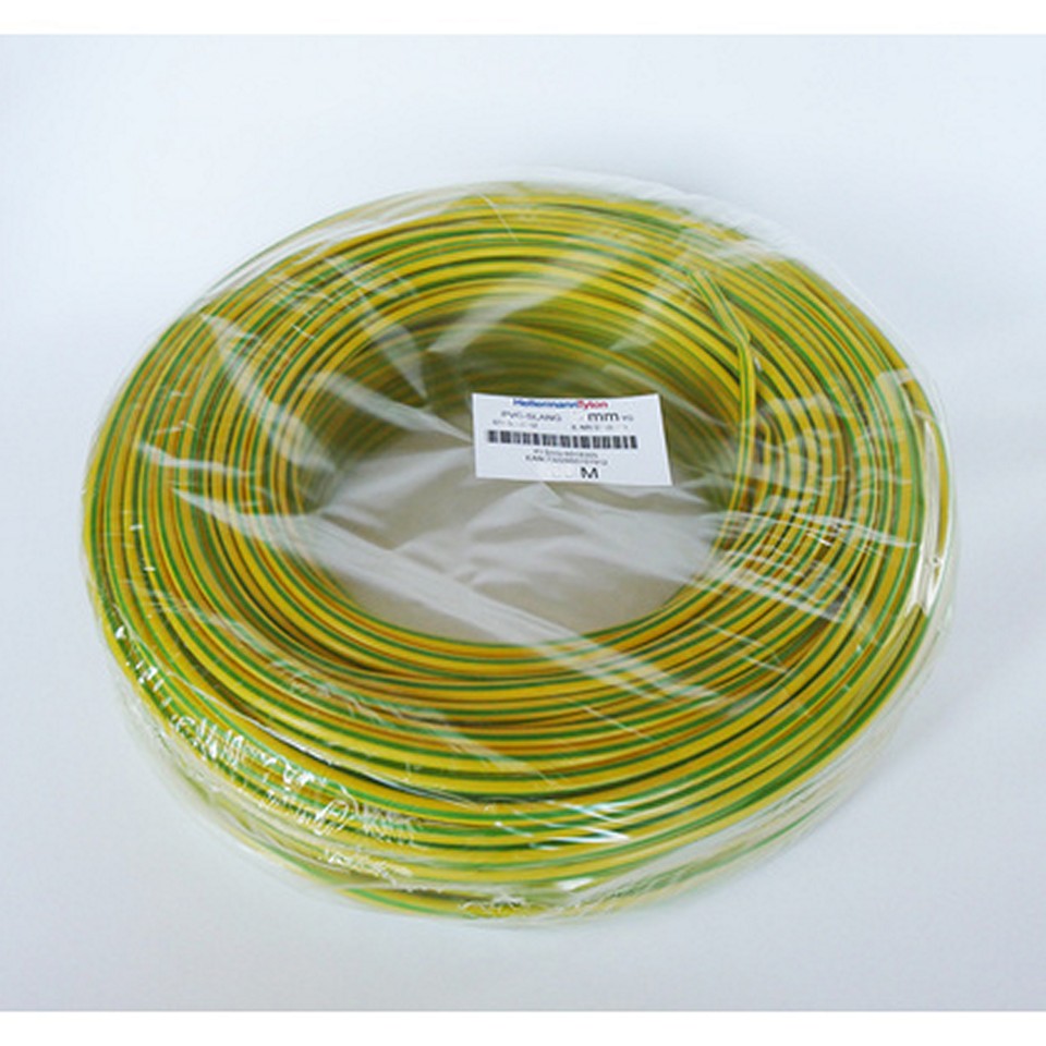 HellermannTyton Isolerslang PVC 8mm grön/gul