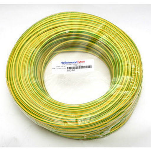 HellermannTyton Isolerslang PVC 12mm grön/gul