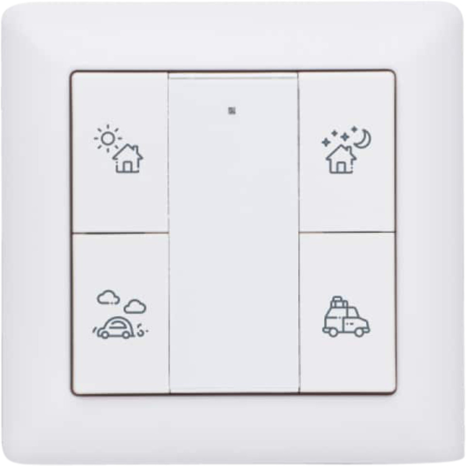 Futurehome Z-Wave Modeswitch 4-kanaler Vit