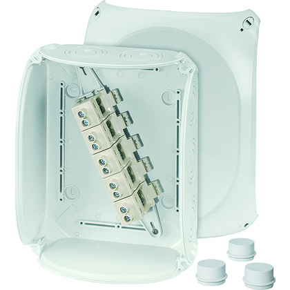 Hensel Kopplingsdosa IP66 6-25 mm² med plint 180x130mm