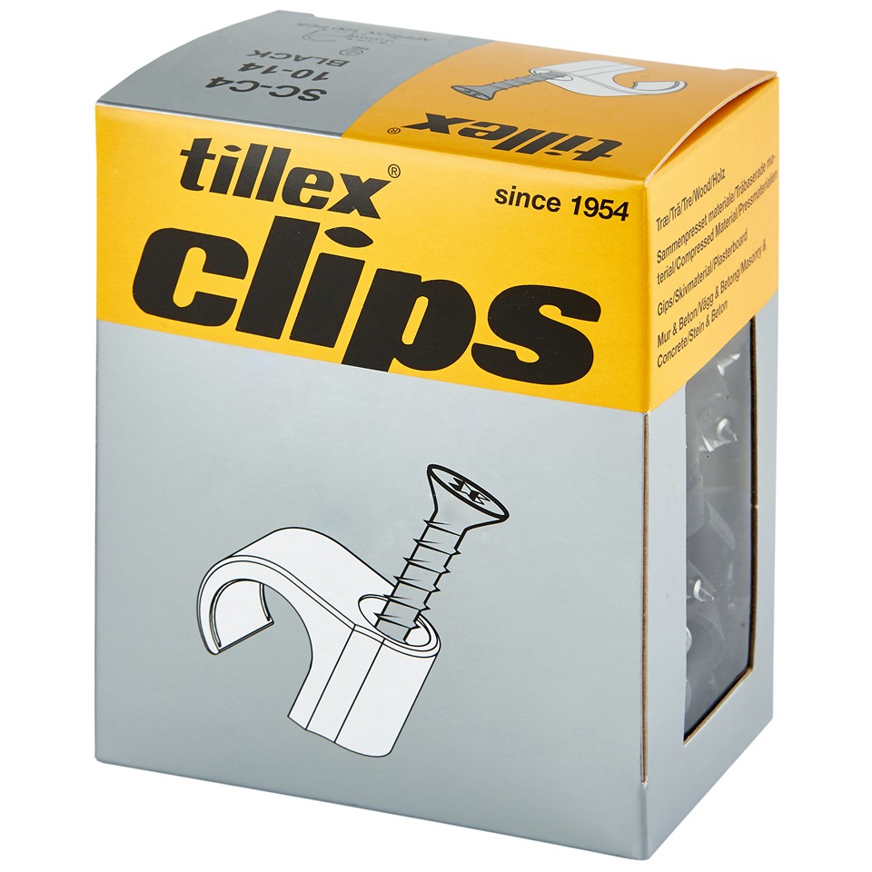 Tillex Skruvclips T20 10-14 Svart 100-pack