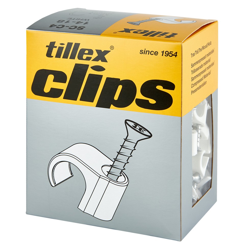 Tillex Skruvclips T20 14-18 Vit 100-pack