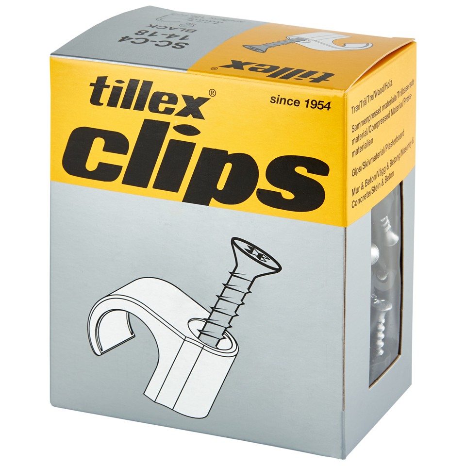 Tillex Skruvclips T20 14-18 Svart 100-pack