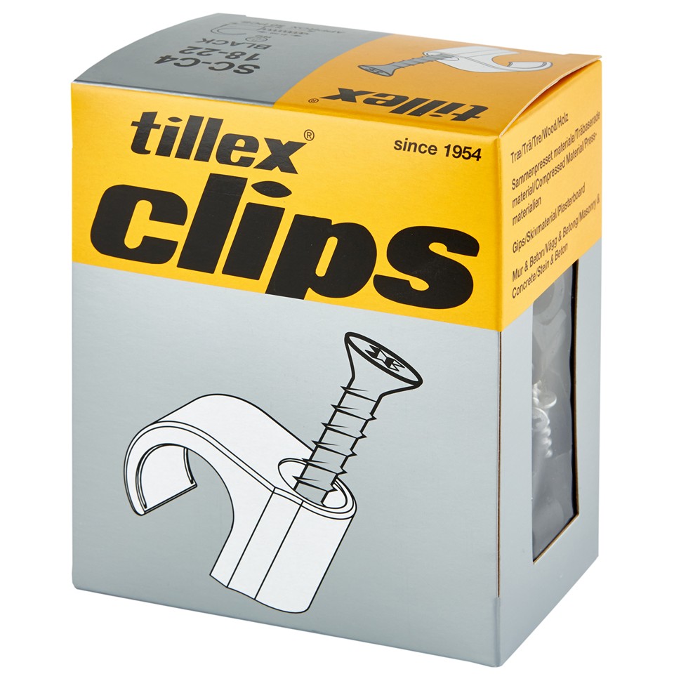 Tillex Skruvclips T20 22-26 Svart 50-pack (skruv 5x45mm)