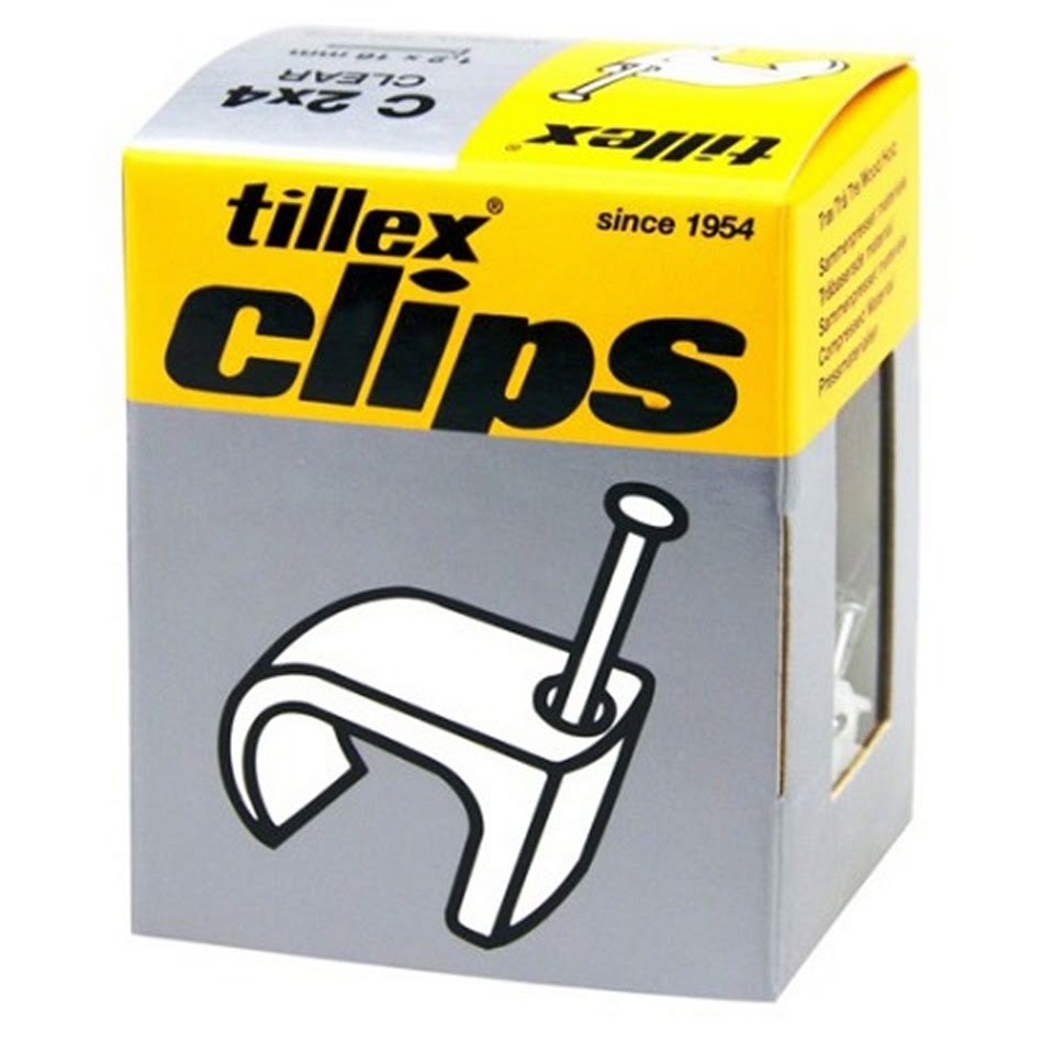 Tillex Clips 3x5mm kabel (spiklängd 20mm) brun (100/pak)