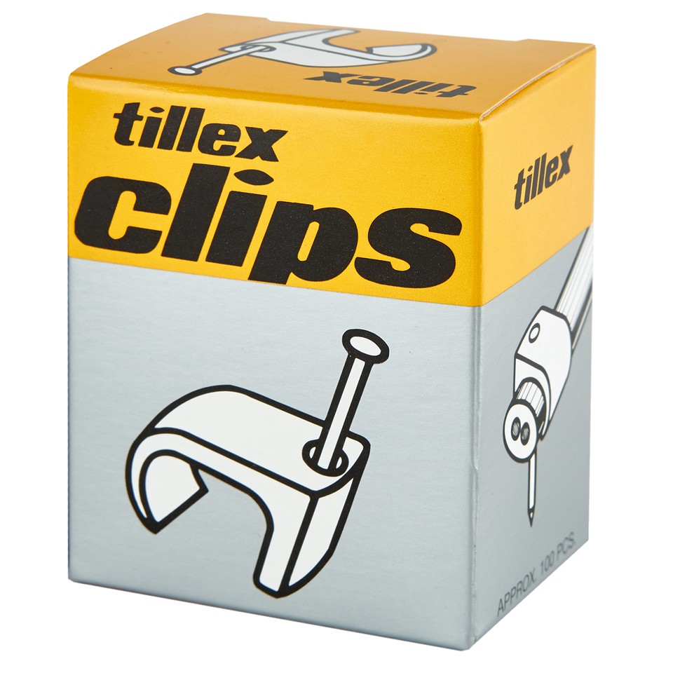 Tillex Clips 4x6mm kabel (spiklängd 20mm) natur (100/pak)