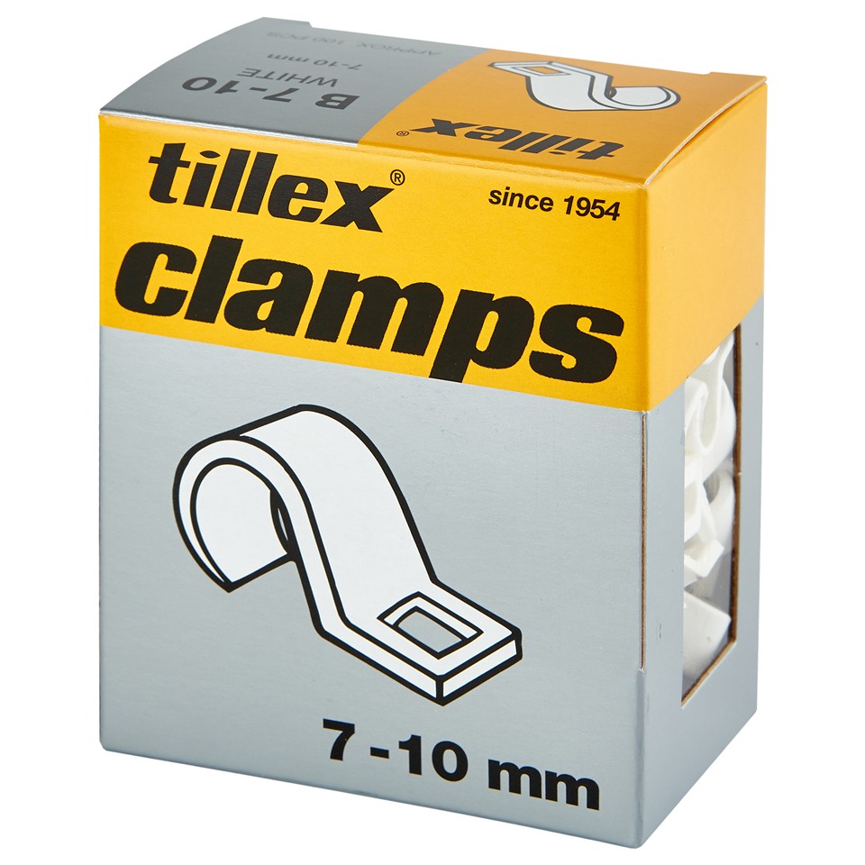 Tillex Plastklammer B7-10W Vit
