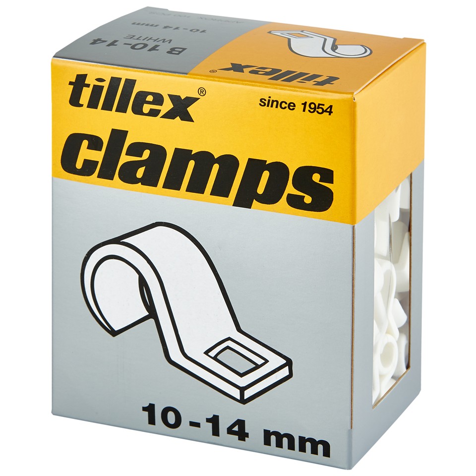 Tillex Plastklammer B10-14W Vit