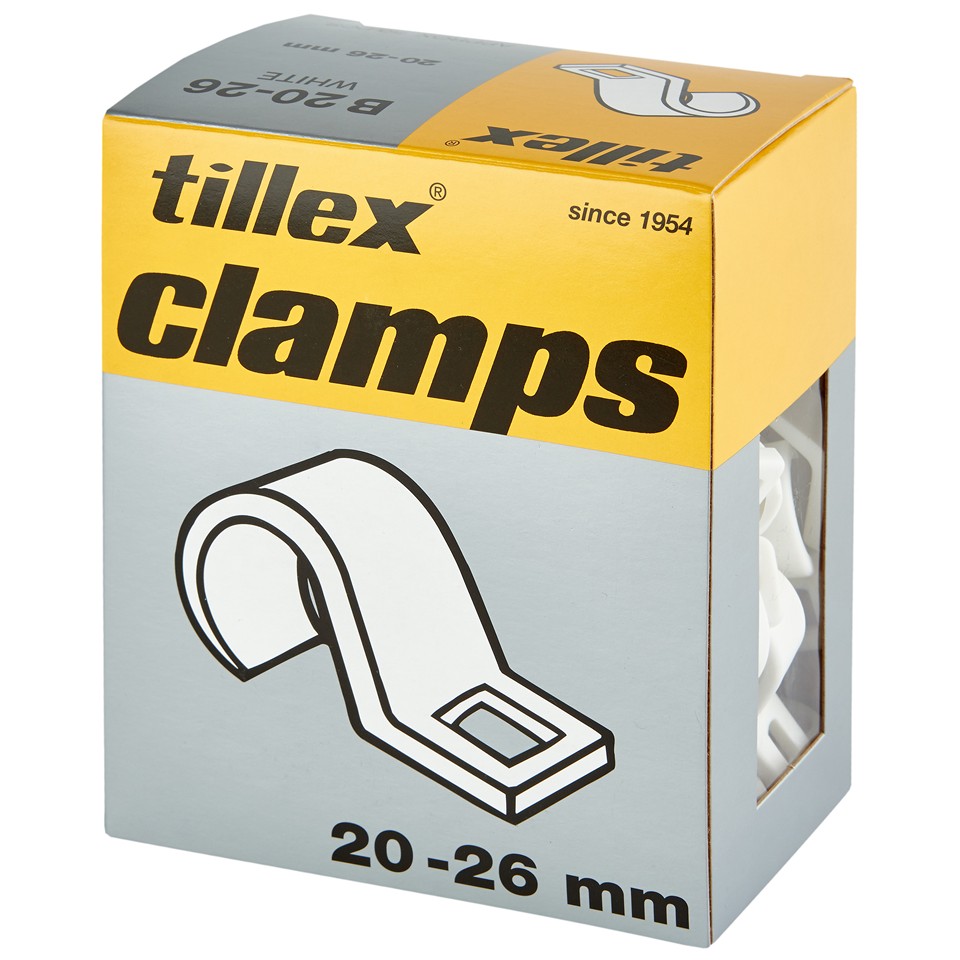 Tillex Plastklammer B20-26W Vit