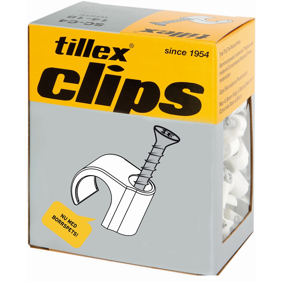 Tillex Plåtclips/Drillclips 14-18 PH2 Grå 100-pak