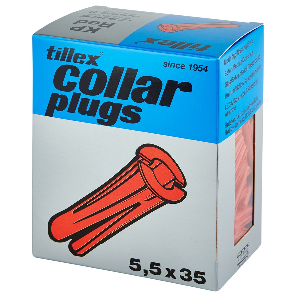Tillex Plugg Röd 5,5x35mm 500-pack