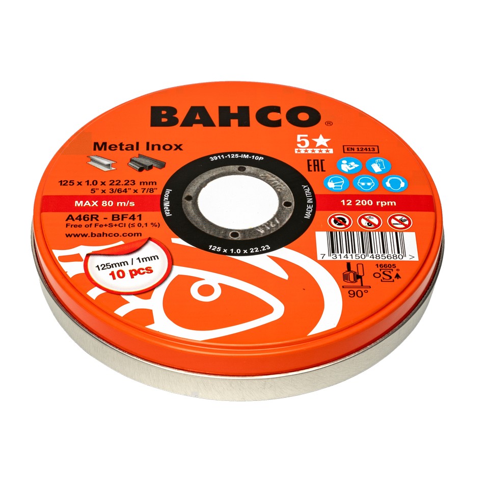 Bahco Kapskiva 125×1.0 Metall/Rostfritt Stål