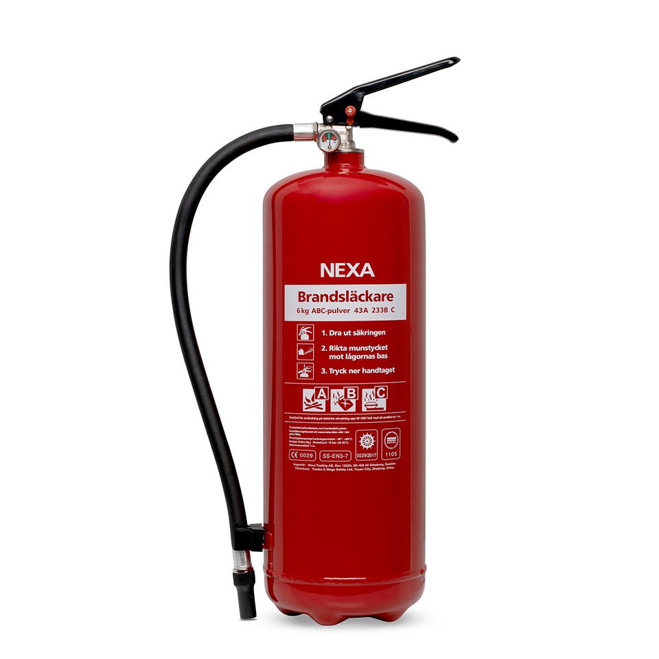 Nexa Brandsläckare Röd 6kg Pulver 43A (13416)
