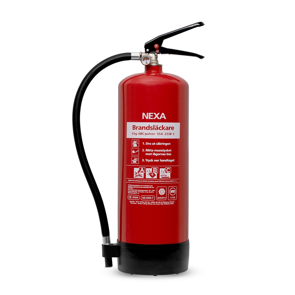 Nexa Brandsläckare Röd 6kg Pulver 55A (13426)