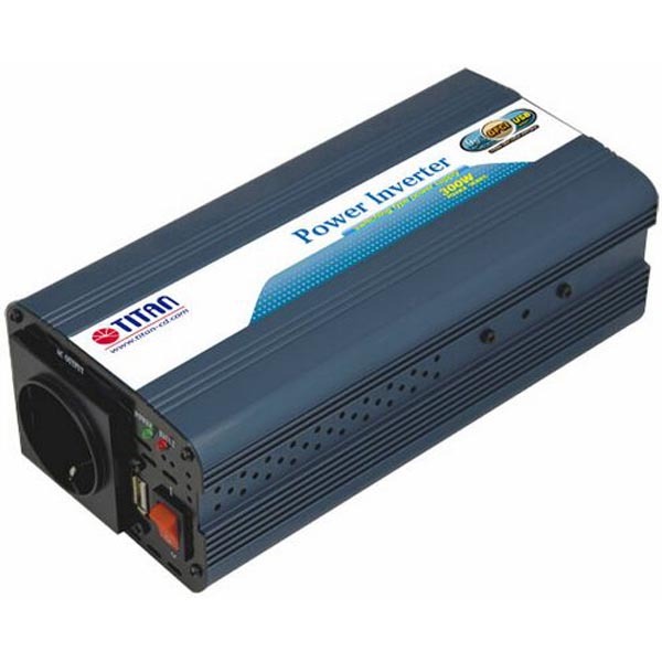 Titan Transformator 12V DC till 230V AC USB 300W | Elbutik.se