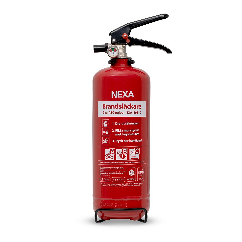 Nexa Brandsläckare Röd 2kg Pulver (13402)
