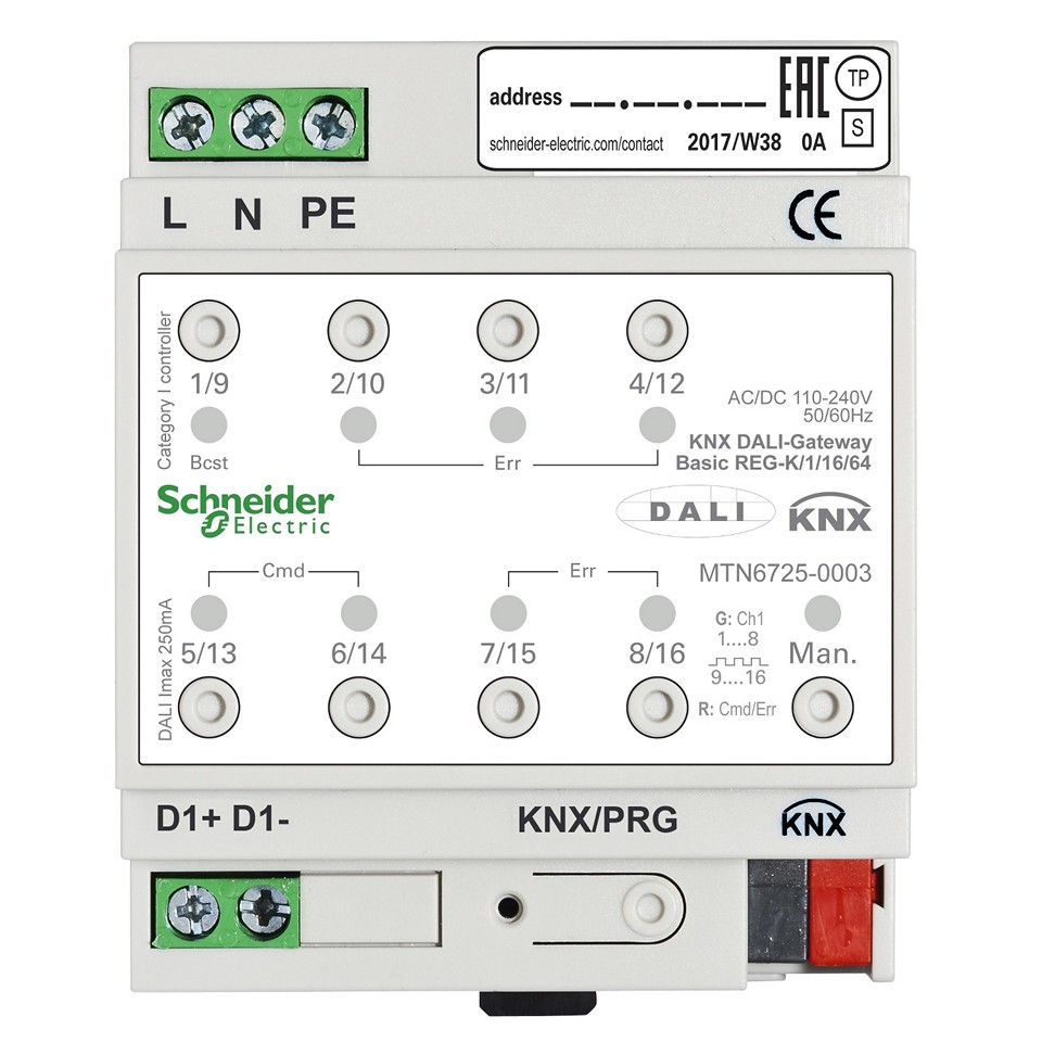 Schneider KNX/DALI Gateway Basic 1/16/64