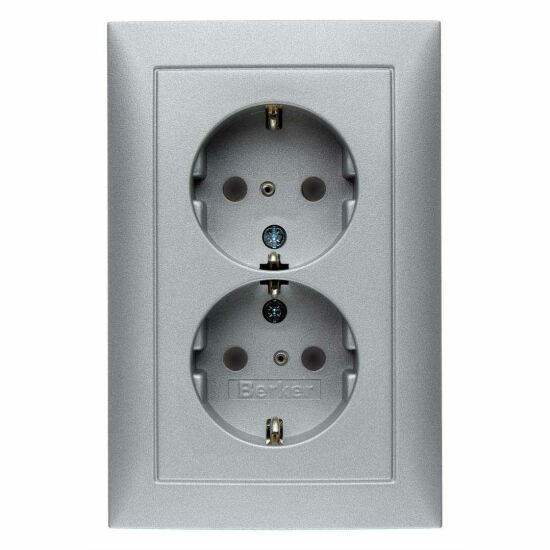 Exxact vägguttag 2 vägs antracit