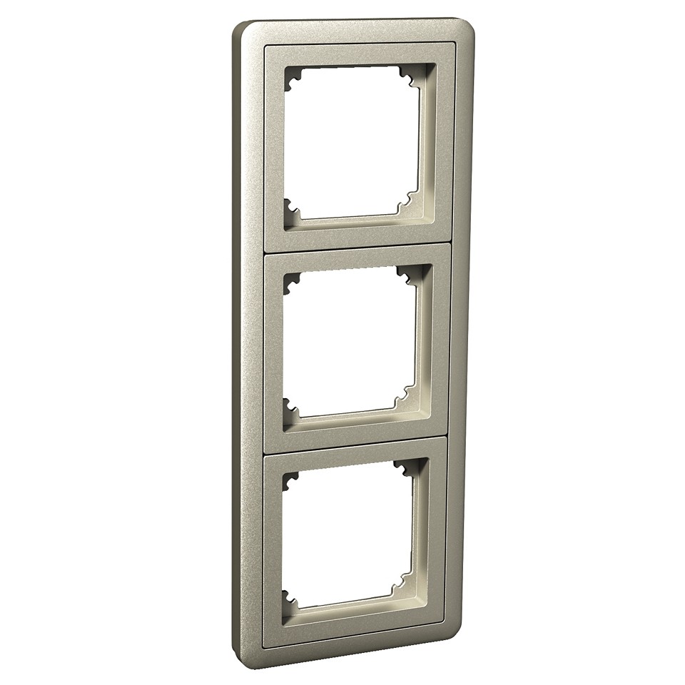 Schneider Exxact Combi 3-facksram för diagonaluttag Metallic