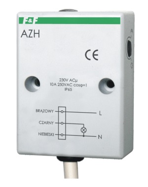 F&F Ljusrelä AZH 10A med 0,8m kabel