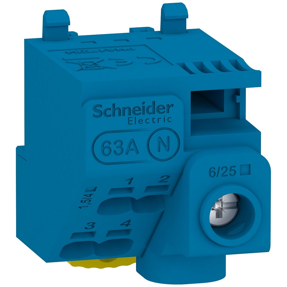 Schneider Resi9 Nollplint 5 anslutning 1x25mm² 4x4mm²