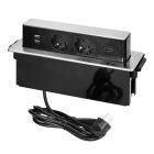 Bordsmodul INOX 2xUSB 2xSchuko HDMI 