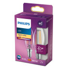 Philips LED Kron Filament 4,3W (40W) E14 2700K 2-pack