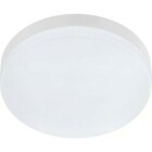 En rund, vit taklampa med slt yta och lg profil frn Namron visas i nrbild. Elbutik.se erbjuder denna eleganta modell med justerbar frgtemperatur fr optimal belysning i hemmet.