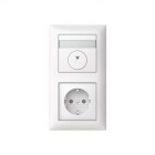 ABB Saga Timer med 1-vgsuttag 2-fack 