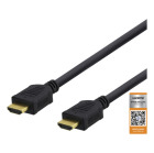 Deltaco HDMI Kabel 2.0 4K Rund 3m Svart