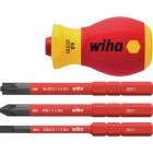 Wiha Stubbskruvmejselset VDE + 3 bits