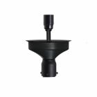 Svart stolpfste fr glasglob p 350mm