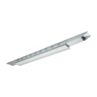 Hide-a-lite Indline G2 IP23 XL DALI Komplett Hidealite industriarmatur i metallhölje med perforerade sidor visas i sned vinkel.