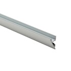 Silverfrgad aluminiumprofil fr LED-list frn Hidealite med lutande konstruktion, anpassad fr dekorativ belysning lngs vggar