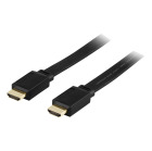 Deltaco HDMI Kabel 1.4 4K Platt 1,5m Svart