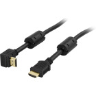 Deltaco HDMI Kabel 1.4 4K Rund 5m Vinklad Svart