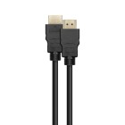 En svart HDMI-kabel med tv hananslutningar visas mot en vit bakgrund. Kablarna r parallella och tydligt mrkta, vilket gr dem lmpliga fr bde hem- och kontorsmiljer.