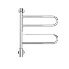 Handdukstork i blank krom med tre svngbara armar och vggmontering.