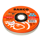 En frpackning med tio 115 mm skrskivor fr metall frn Bahco, modell A60R-BF41, med 1 mm tjocklek och hldiameter p 22,23 mm