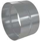 Ett rakt r�rskarv i metall f�r ventilation visas i profilvy.