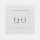 Kontakt Simon S55 Modularuttag 2xCat6