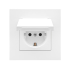 Kontakt Simon S55 1-v�gsuttag med lock