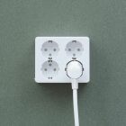 Schneider Exxact 1-v�gsuttag i vit med 2 USB-portar (A+C) � en smart laddl�sning fr�n Elbutik.se.