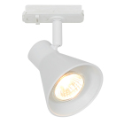 En vit spotlight monterad p� skena riktar ett koncentrerat ljus fram�t och passar f�r accentbelysning i hem eller butiksmilj�. Elbutik.se erbjuder denna stilrena armatur med justerbart huvud f�r flexibel ljuss�ttning.