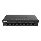 visar en 8-portars Gigabit Ethernet-switch med portar placerade i rad p� framsidan, d�r enheten st�r mot ljus bakgrund och Elbutik.se erbjuder en smidig l�sning f�r stabil n�tverksanslutning i hem eller mindre kontor.