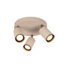 Lucide Regina Rund 3L Takspotlight Taupe