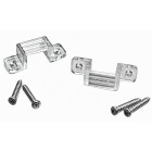 Flera sm� monteringsclips och skruvar f�r Amiga S-Line kedjebelysning ligger uppst�llda i ett produktgr�nssnitt d�r bilden laddas upp. Tillbeh�ren, som finns hos Elbutik.se, anv�nds f�r s�ker och diskret installation av ljusslingor i olika milj�er.