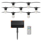 En solcellsdriven LED-ljusslinga p� 15 meter med tillh�rande solpanel och fj�rrkontroll visas i ett produktgr�nssnitt d�r bilden laddas upp. Produkten, som finns hos Elbutik.se, �r utformad f�r flexibel utomhusbelysning med flera ljusl�gen och enkel installation utan eln�t.