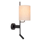 Lucide Magic V�gglampa med l�slampa E27 Svart