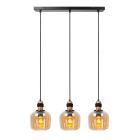 Lucide Ilona 3L Pendel Rak E27 Amber